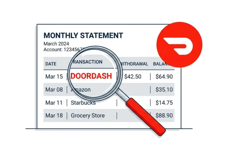 How Does Unauthorized DoorDash Charges Show Up on Your Bank Statement