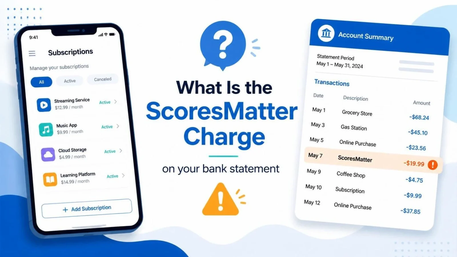 What Is the ScoresMatter Charge on Your Bank Statement