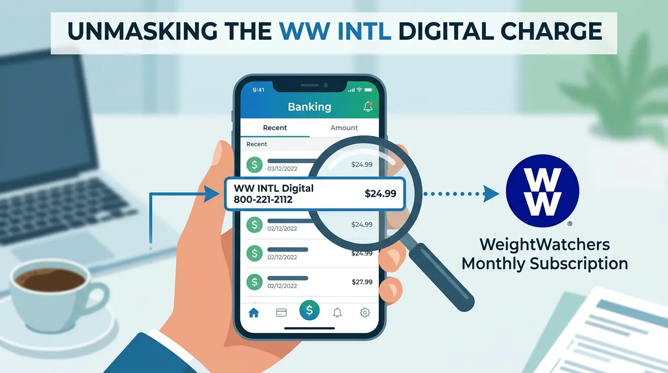 What Is the WW INTL Digital 800-221-2112 Charge on Your Bank Statement