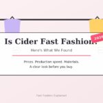 Is Cider fast fashion? Clothing rack with price tags showing low prices