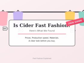 Is Cider fast fashion? Clothing rack with price tags showing low prices