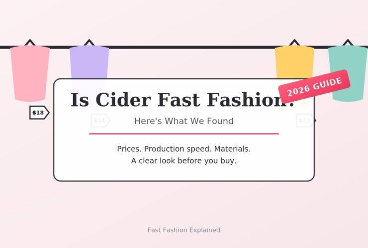 Is Cider fast fashion? Clothing rack with price tags showing low prices