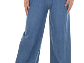 How to Wear Wide Leg Jeans Over 50